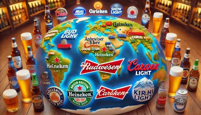 Explore the world's largest beer companies like AB InBev, Heineken, and Carlsberg, highlighting their key brands, market strategies, and global influence.