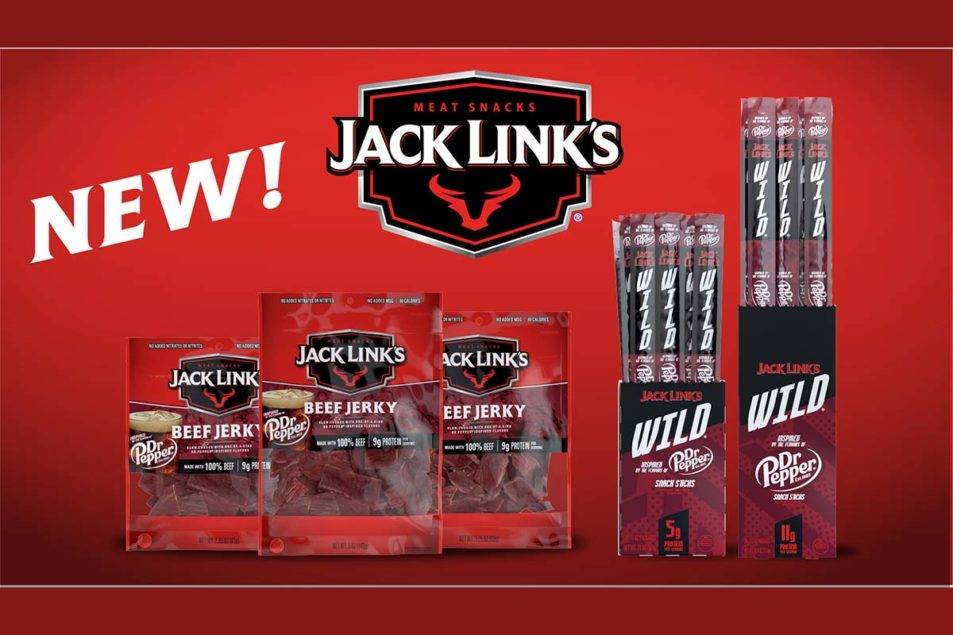 Jack Link’s, Dr. Pepper launch sweet, savory meat snack