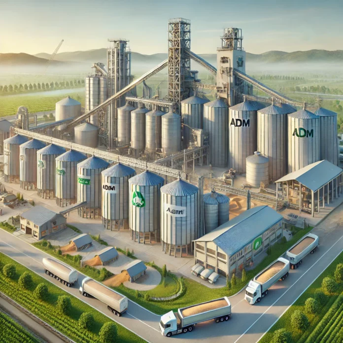 Illustration of the top 10 animal feed producers in the world, highlighting company locations, production capacities, and sustainability initiatives.