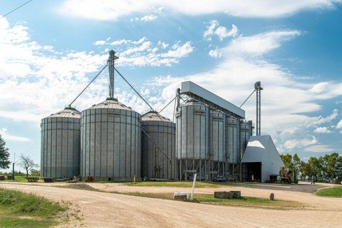 Grain silos and storage towers for farm and industrial operations