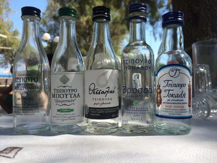 Top 10 ouzo brands imported in Europe