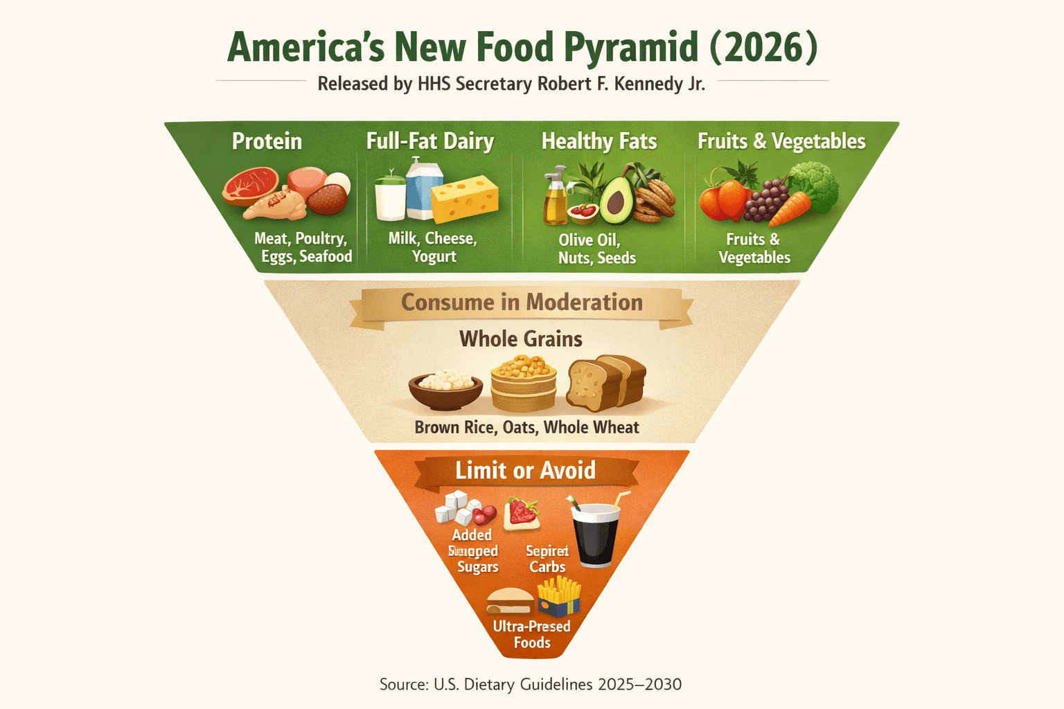 RFK Jr.’s New American Food Pyramid: A Controversial Reset of U.S. Nutrition Policy