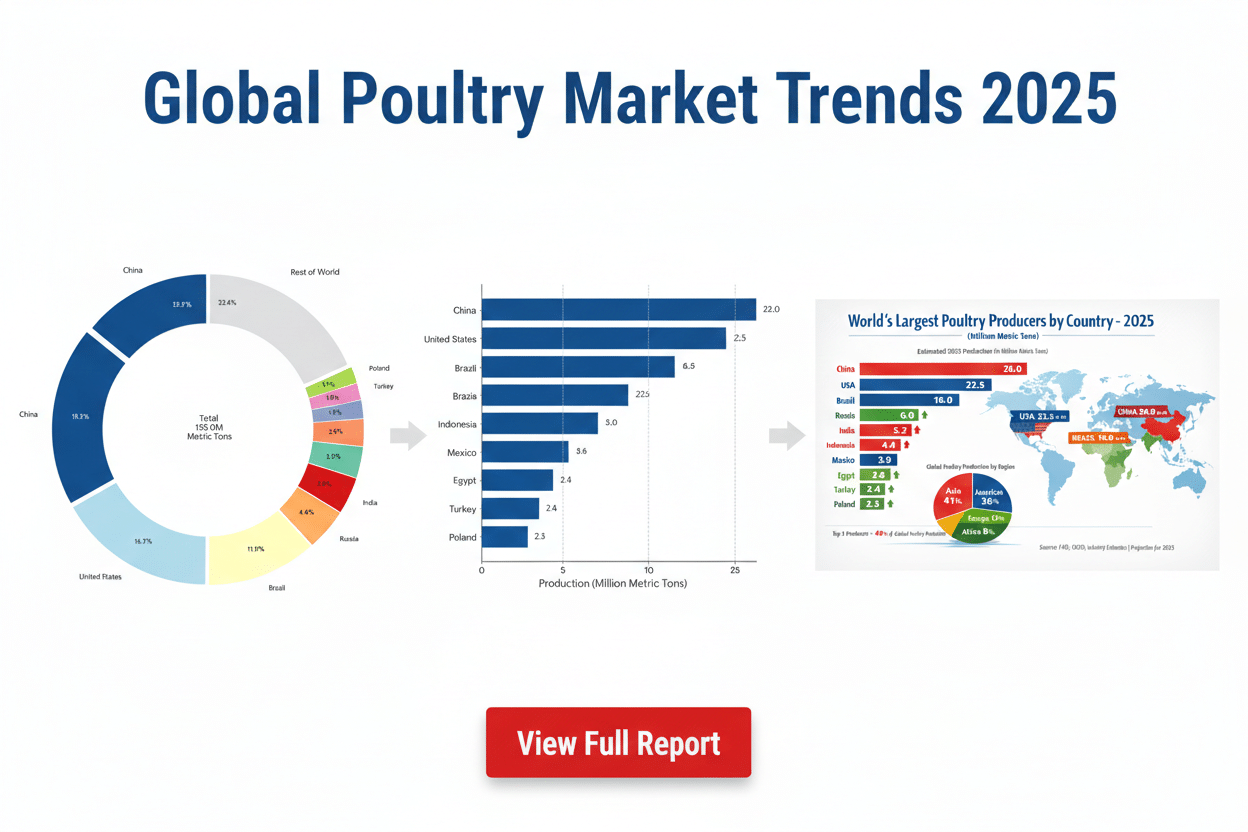 Global Poultry Market Overview 2025: Production, Trade & Consumption (Visual Data)