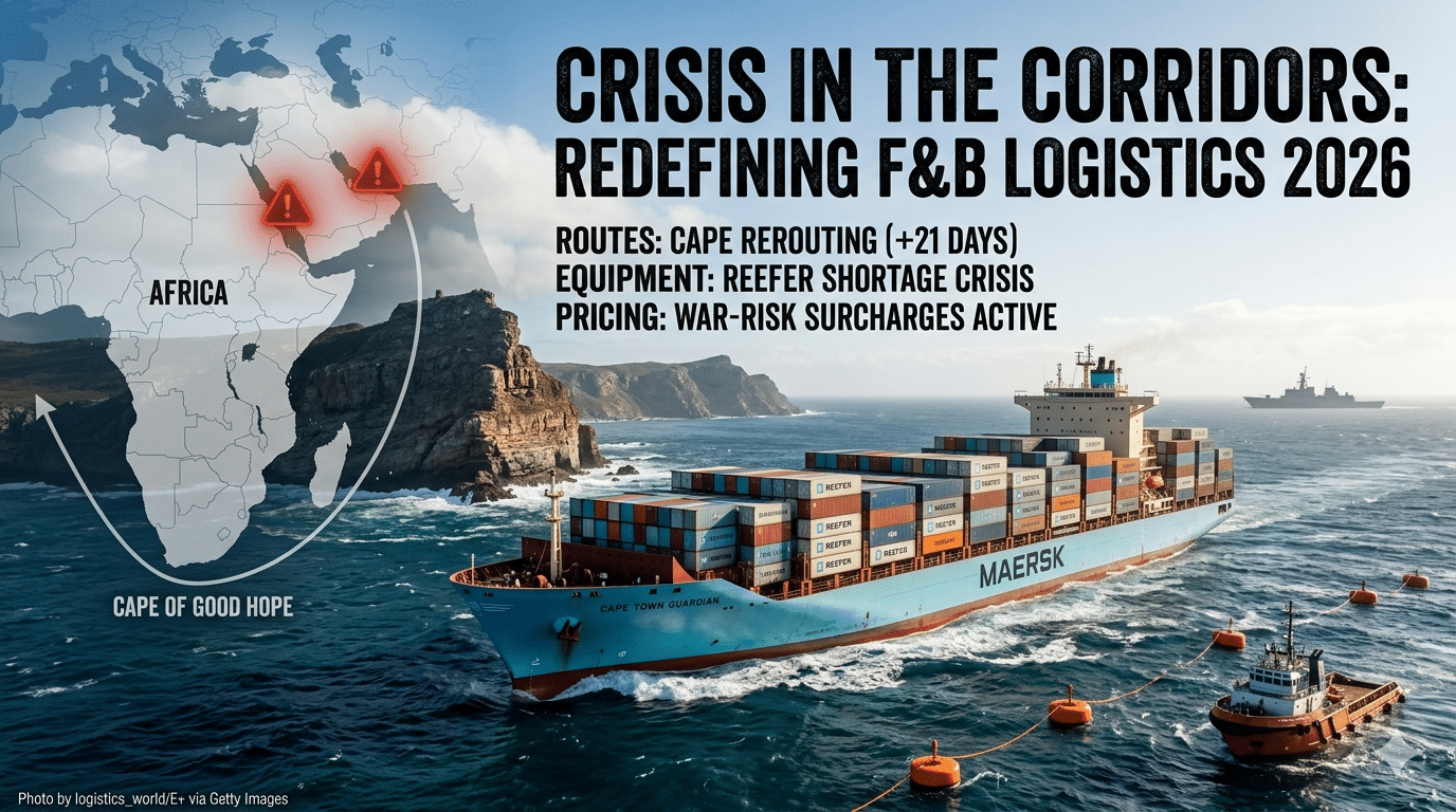 Crisis in the Corridors: How Global Conflict is Redefining Global food logistics For The F&B Industry