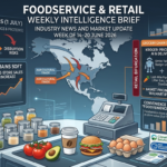 nalysis of the foodservice and retail sectors for June 14–20, 2026. Insights on USMCA review, Kroger-Walmart competition, and convenience store growth.