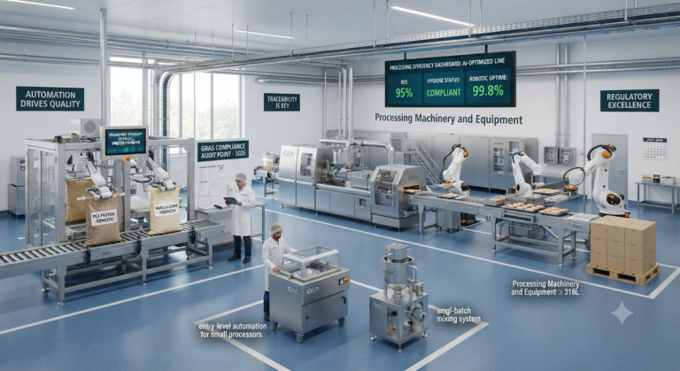 From GRAS reform delays to a $6.2B US processing machinery market and automation-driven equipment investment, here's what's shaping food ingredients and machinery in 2026.