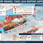 A toxic hydrofluoric acid leak at the Port of Antwerp-Bruges has shut key container terminals, deepening congestion across North European supply chains.