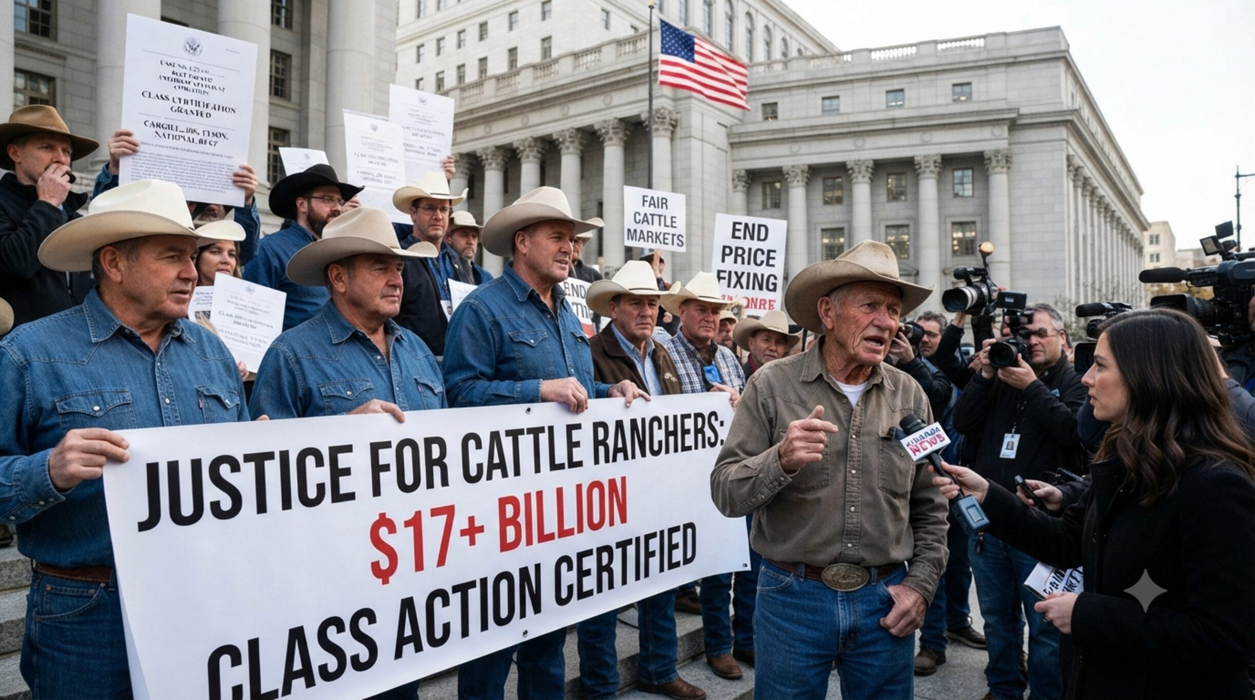 Beef packer antitrust lawsuit: judge certifies $17+ billion class action against cargill, jbs, tyson, national beef