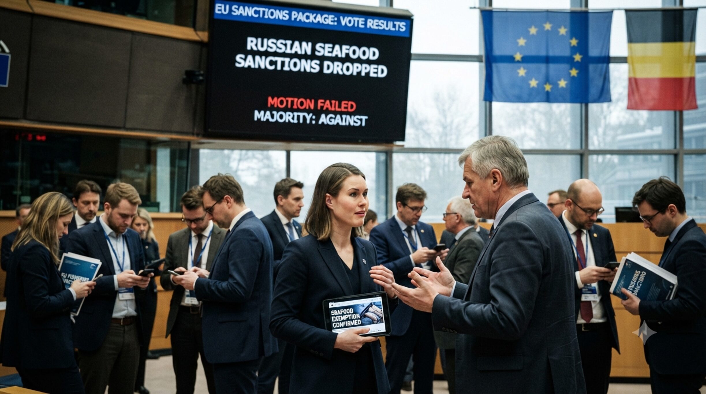 Russian seafood sanctions dropped from eu package