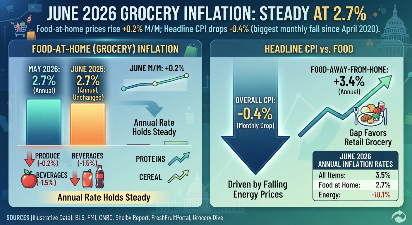 Grocery inflation holds at 2. 7% in june cpi report