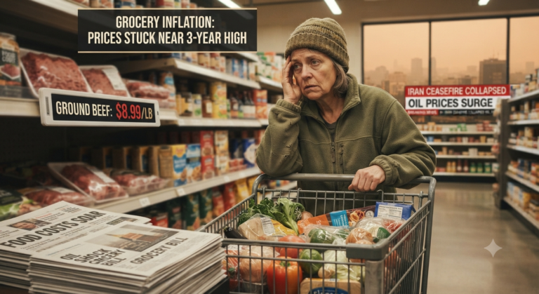 Grocery prices remain at 3-year highs as the iran ceasefire collapses, driving oil prices and freight costs higher. What this means for food supply chain inputs.