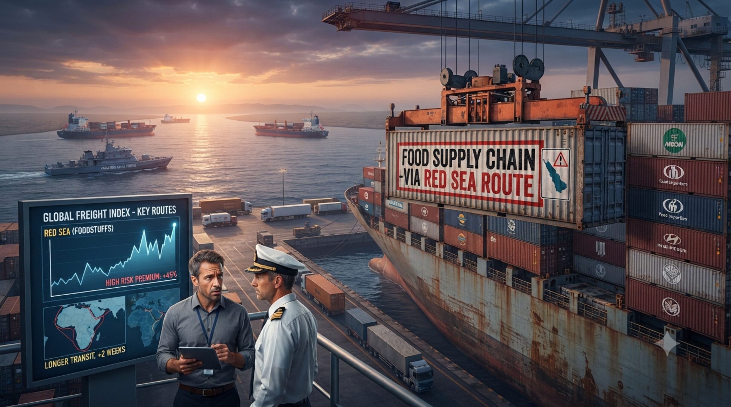 Red sea shipping risk still shapes food freight costs