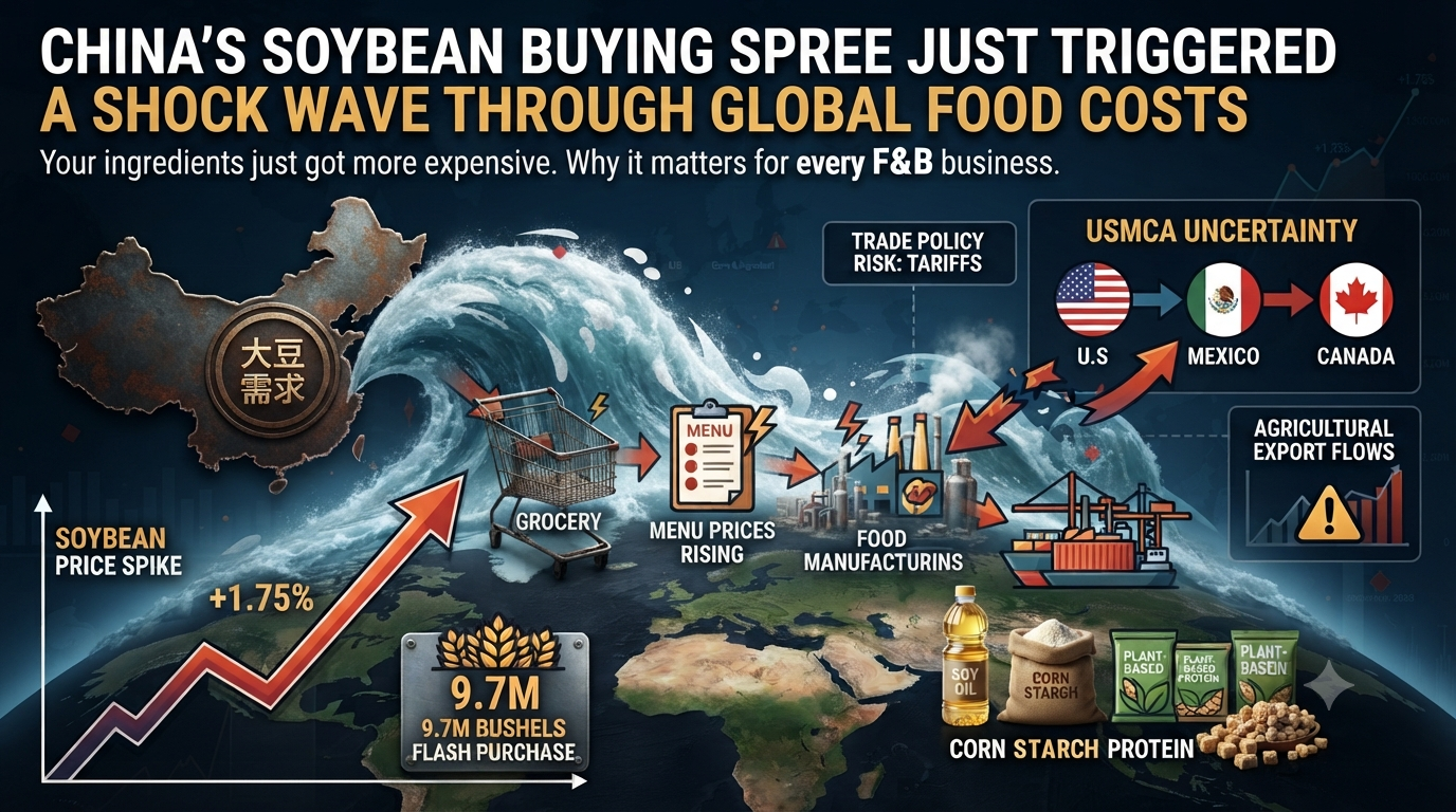 China’s soybean buying spree just triggered a shock wave through global food costs