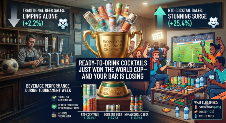 Discover why ready-to-drink cocktails surged during the World Cup while traditional beer lagged. Learn how F&B operators, bars, and retailers can capitalize on this shift.