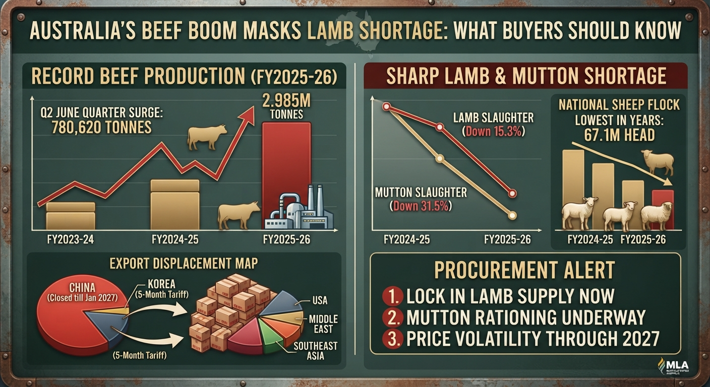 Australia’s beef boom masks lamb shortage: what buyers should know