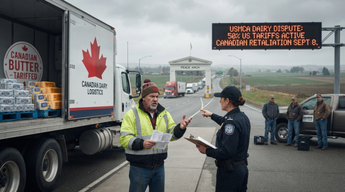 Dairy dispute at border checkpoint