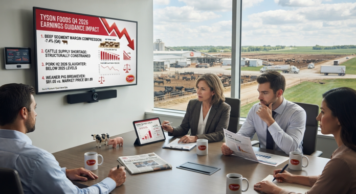 Business meeting discussing financial guidance