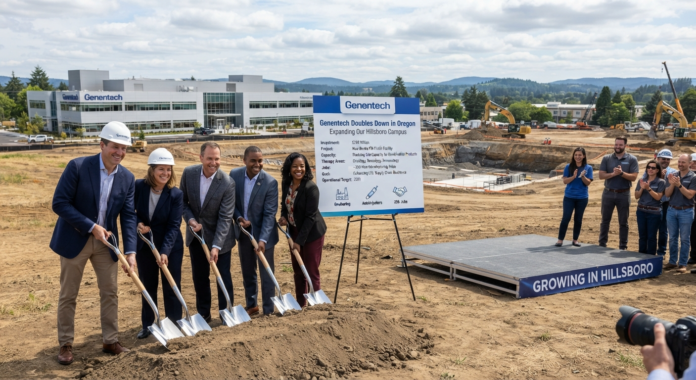 Groundbreaking ceremony for Genentech expansion
